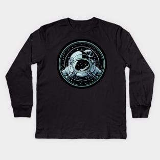 Astronaut Vector Artwork Kids Long Sleeve T-Shirt